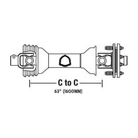 Aftermarket 00775343 Rotary Cutter Complete Wingshaft w/ Clutch for Rhino SE10-4 1-00775343
